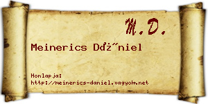 Meinerics Dániel névjegykártya